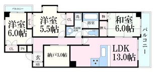 ハッピーコート芦屋の物件間取画像